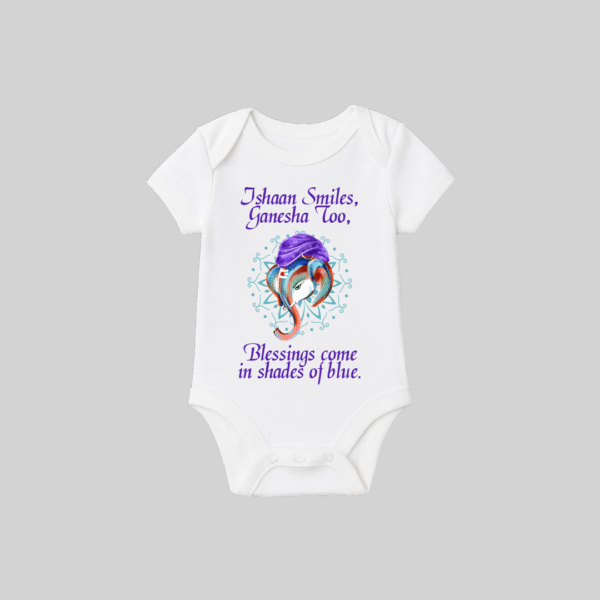 Baby Smiles and Ganesha too – Onesie/Romper | Personalized Romper / Onesie for Ganesh Chaturthi Festival