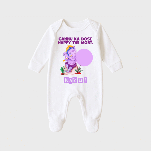 Baby ka dost Ganesh – Personalized Full Sleeve Sleep Suit / Body Suit – Perfect for Ganesh Chaturthi Celebrations