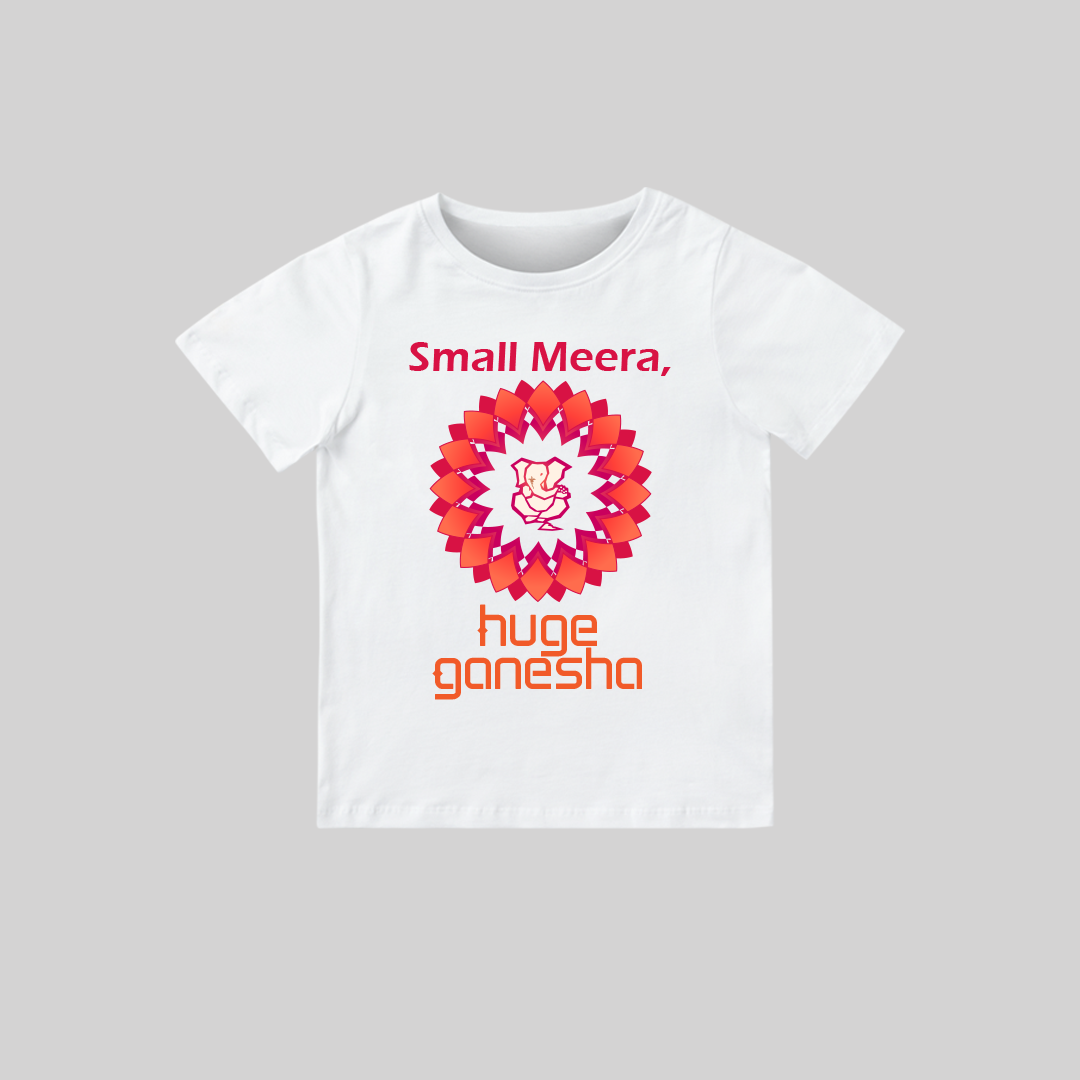 Ganesha Romper-10 Small Cute Huge Ganesha – Personalized Baby T-shirt for Ganesh Chaturthi Celebrations - Image 1