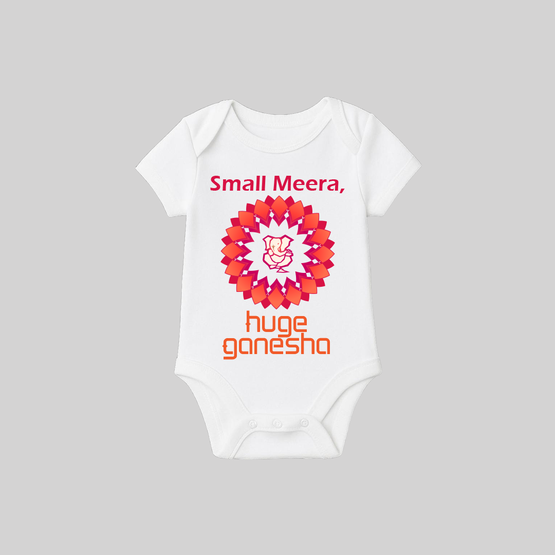 Ganesha Romper-10 Small Cute Huge Ganesha – Onesie/Romper | Personalized Romper / Onesie for Ganesh Chaturthi Festival - Image 1