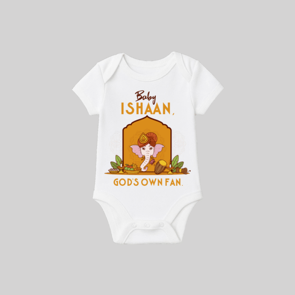 Baby Cute God’s own fan – Onesie/Romper | Personalized Romper / Onesie for Ganesh Chaturthi Festival