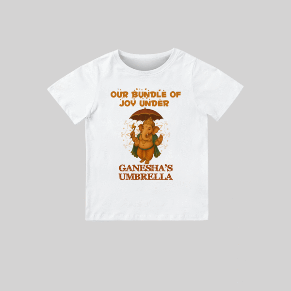 Ganesha Umbrella – Personalized Baby T-shirt for Ganesh Chaturthi Celebrations