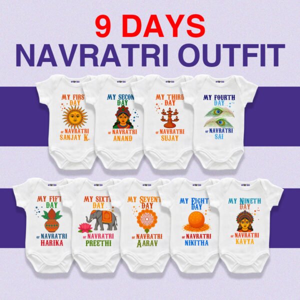 9 days Navratri Outfit Customize Onesie