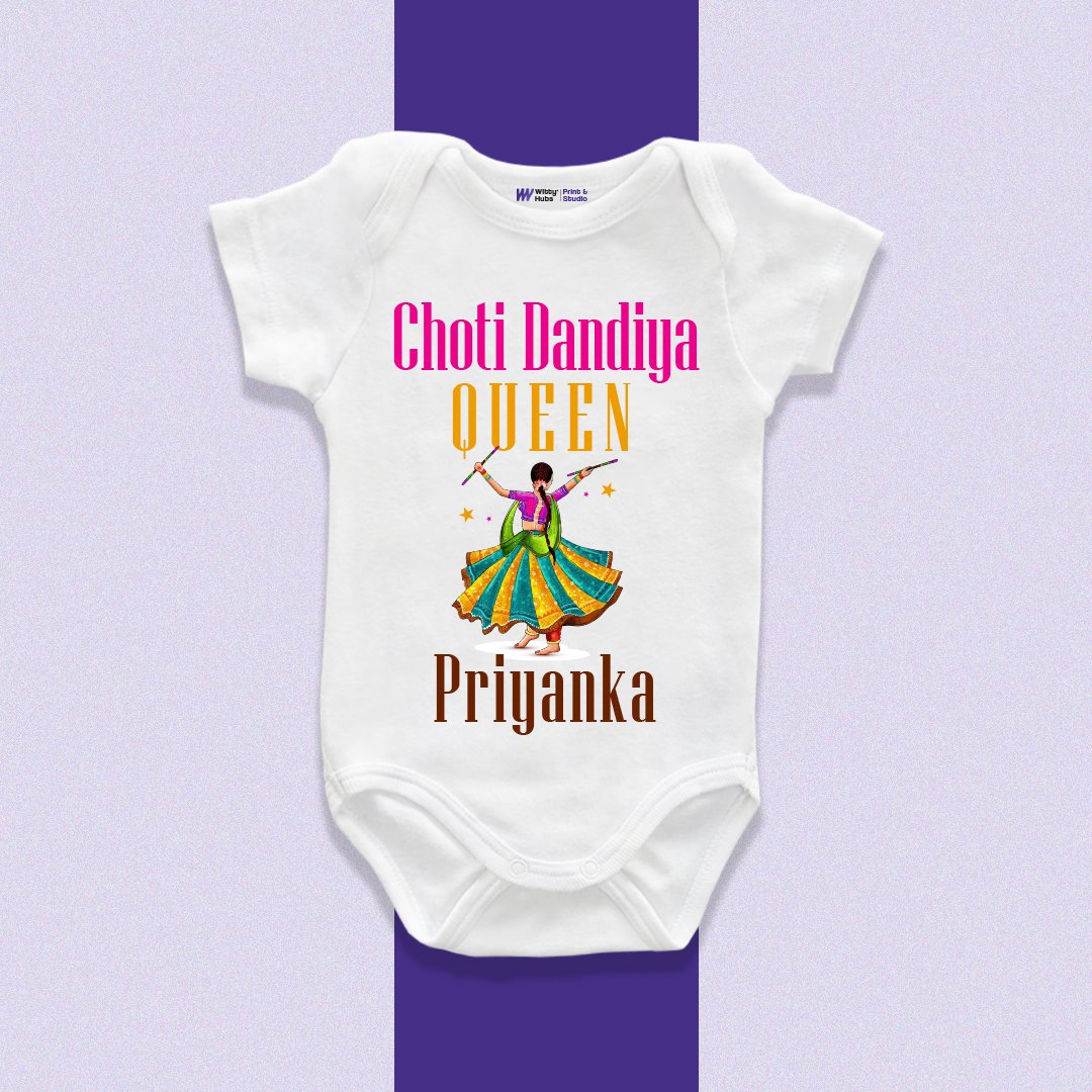 Choti Dandiya Queen Priyanka Customize Onesie_Romper Choti Dandiya Queen Priyanka Customize Onesie_Romper - Image 1