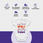 My first diwali with papa and mumma krishna Customize Onesie_Romper - Image 4