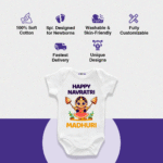 Happy Navratri Madhuri - Customize Romper_Onesie - Image 4