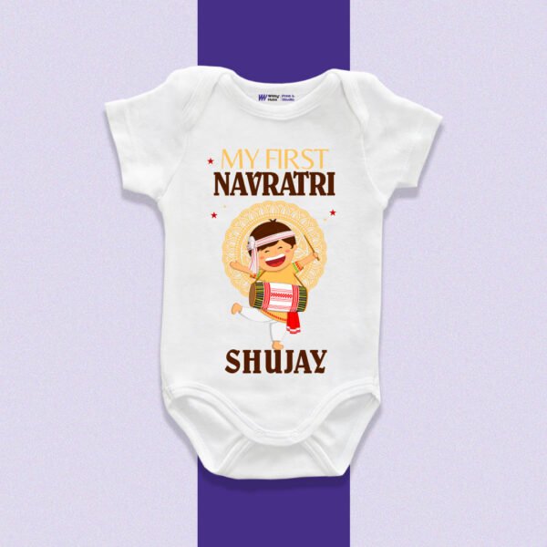Happy Navratri Shujay Customize Onesie_Romper