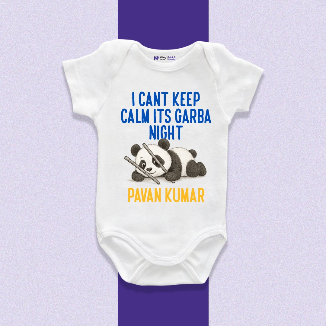 I Cant keep calm its garba night Customize Onesie_Romper I Cant keep calm its garba night Customize Onesie_Romper - Image 1