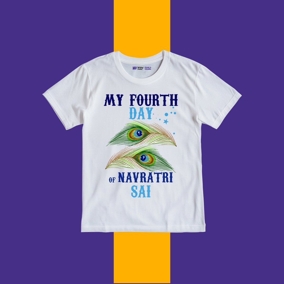 My Fourth Day of Navratri Sai Customize Tshirt My Fourth Day of Navratri Sai Customize Tshirt - Image 1