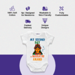 My Second Day of Navratri Anand Customize Onesie_Romper - Image 4