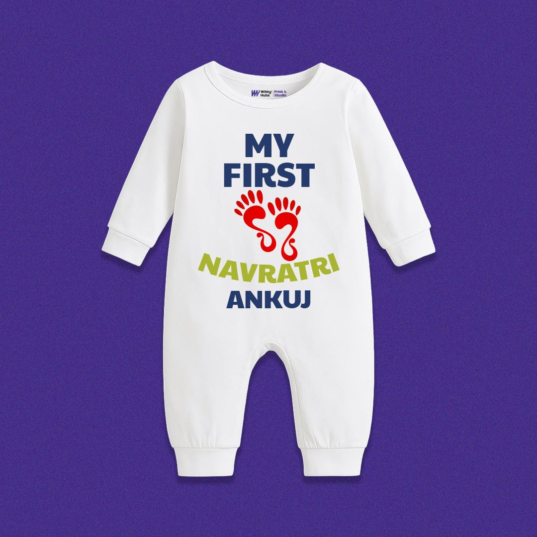 My first navratri Customize Sleep Suit My First Navratri Ankuj – Customize Sleep Suit - Image 1