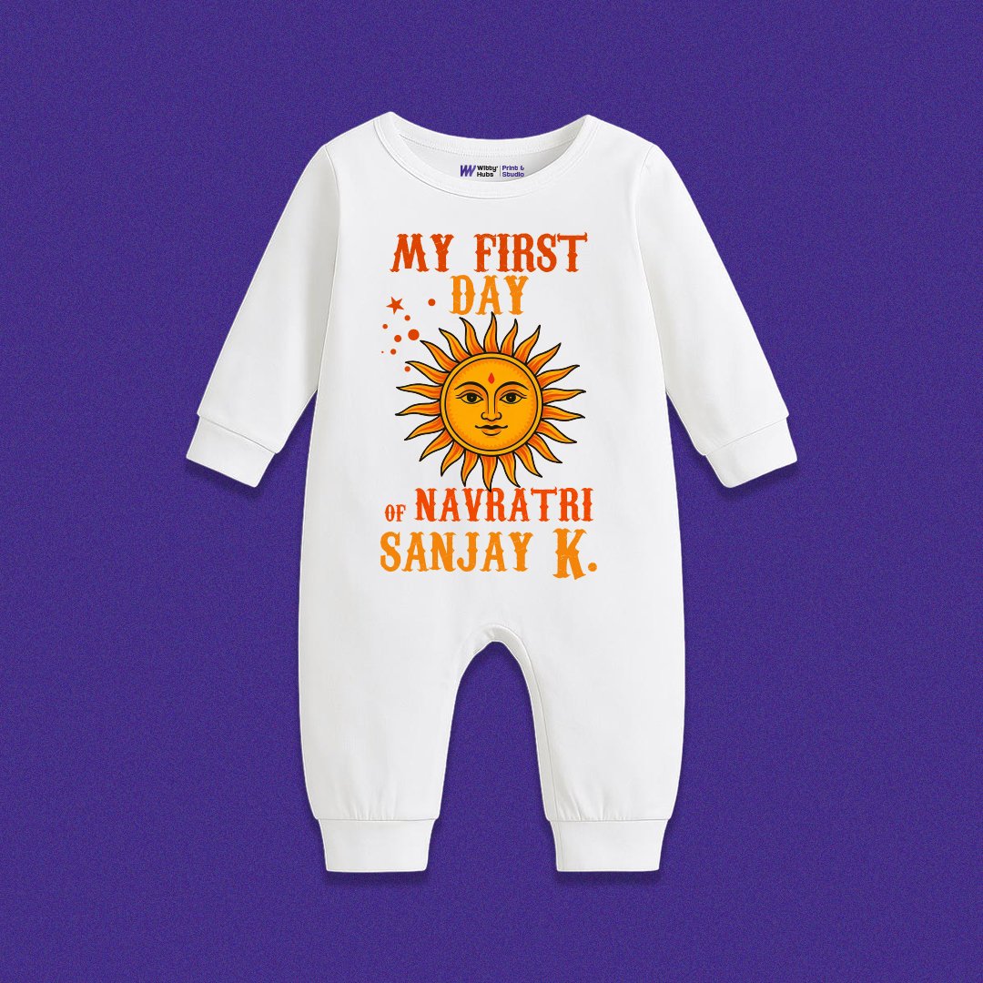 My first navratri Customize Sleep Suit My First Day of Navratri Sanjay K – Customize Sleep Suit - Image 1