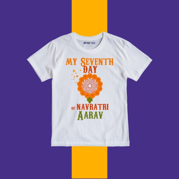 My seventh Day of Navratri Aarav Customize Tshirt
