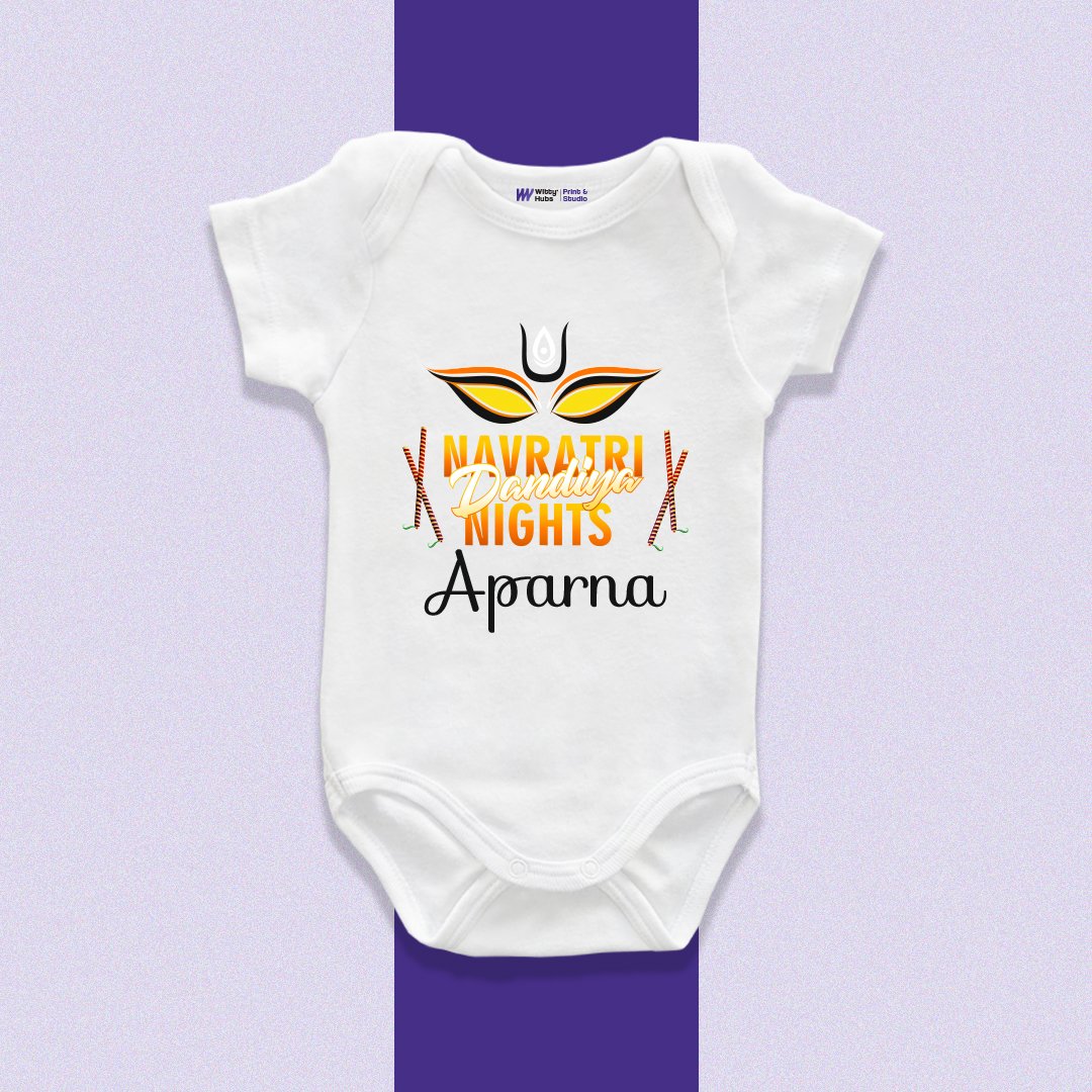 Navratri Dandiya Nights Customize Onesie_Romper Navratri Dandiya Nights Customize Onesie_Romper - Image 1