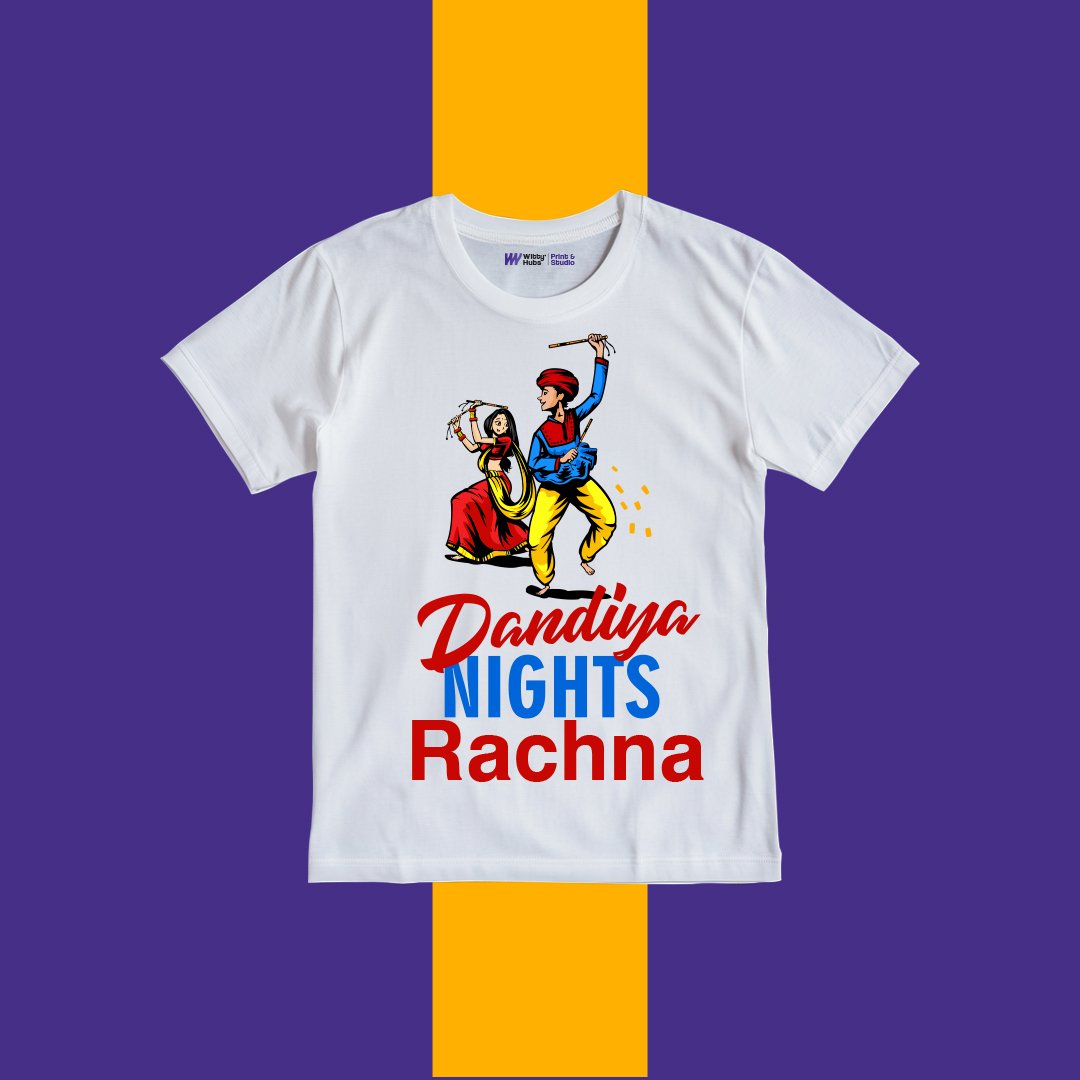Navratri Dandiya Nights Customize Rachna Tshirt Navratri Dandiya Nights Customize Rachna Tshirt - Image 1