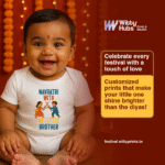 Navratri with my little brother Customize Onesie_Romper - Image 2