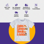 Lights Camera Diwali & Ishita- Customize T-Shirt - Image 4