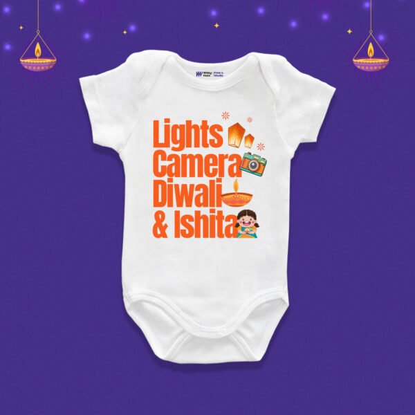 Lights Camera Diwali and Ishita Customize Onesie_Romper
