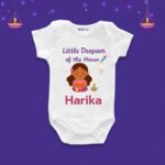 Little Deepam of the house harika customize onesie_romper