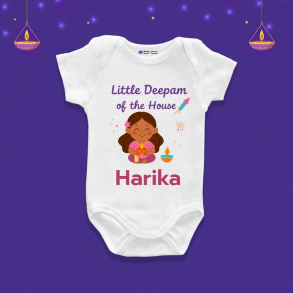 Little Deepam of the house harika customize onesie_romper