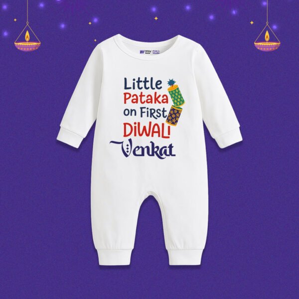 Little Pataka On First Diwali venkat Customize romper
