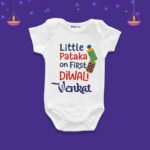 Little Pataka on first diwali venkat Customize Onesie_Romper