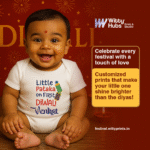 Little Pataka on first diwali venkat Customize Onesie_Romper - Image 2