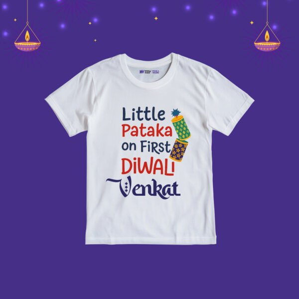 Little Pataka On First Diwali venkat Customize T-Shirt
