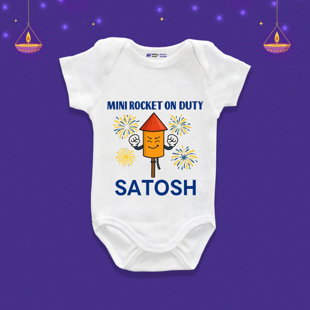 Mini Rocket on Duty Customize Onesie_Romper Mini Rocket on Duty satosh Customize Onesie_Romper - Image 1