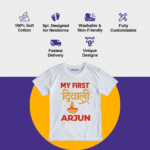 My First Diwali Arjun Customize T-Shirt - Image 4