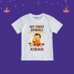 My First Diwali – Bright Like The Diyas kiran  Customize T-Shirt