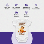 My First Diwali Kiran Customize Onesie_Romper - Image 4
