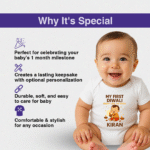 My First Diwali Kiran Customize Onesie_Romper - Image 3