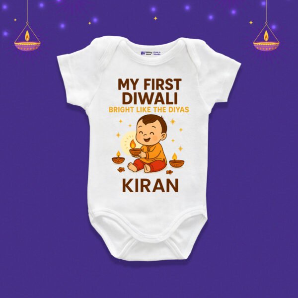 My First Diwali Kiran Customize Onesie_Romper