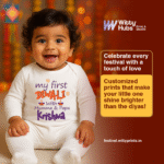 My First Diwali With Mummy And Papa krishna  Customize romper - Image 2