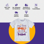 My First Diwali With Mummy And Papa krishna  Customize T-Shirt - Image 4