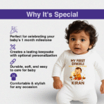 My First Diwali – Bright Like The Diyas _kiran-Customize romper - Image 3