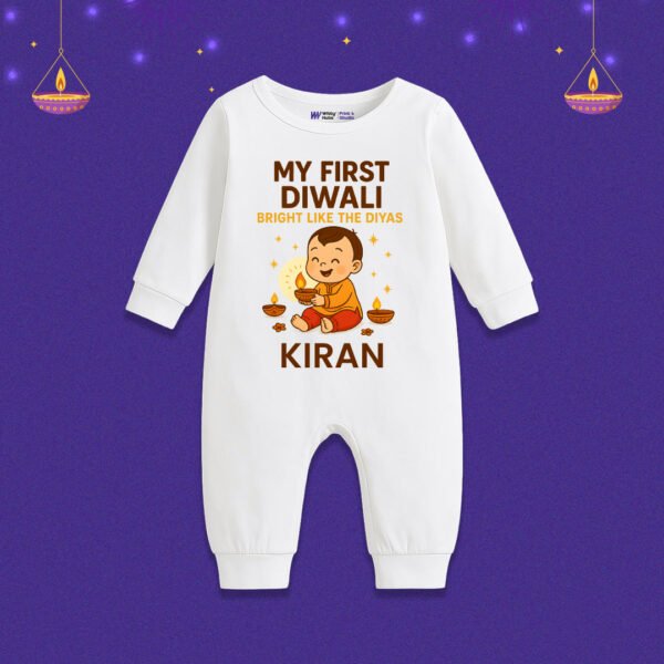 My First Diwali – Bright Like The Diyas _kiran-Customize romper