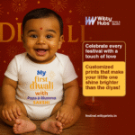 My first diwali with papa and mumma sakshi Customize Onesie_Romper - Image 2