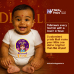 Wish you blessed Diwali Customize Onesie_Romper - Image 2