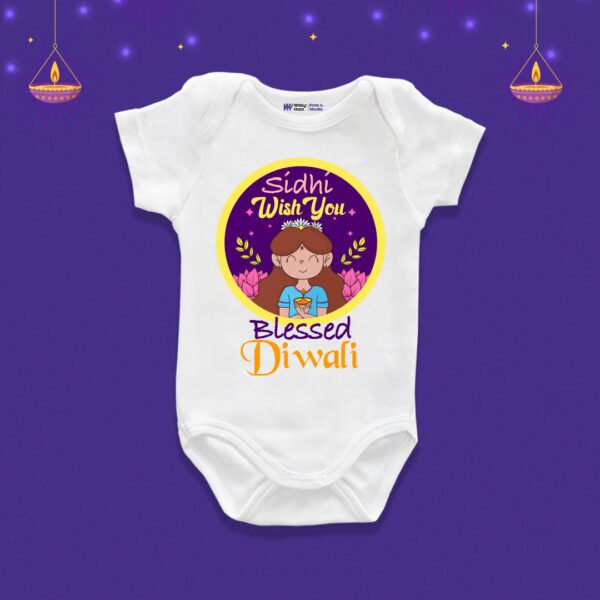 Wish you blessed Diwali Customize Onesie_Romper