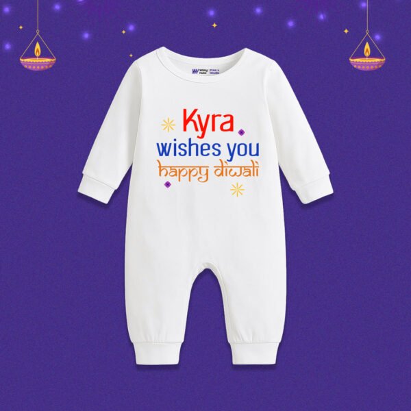 Wishes You Happy Diwali kyra  Customize romper