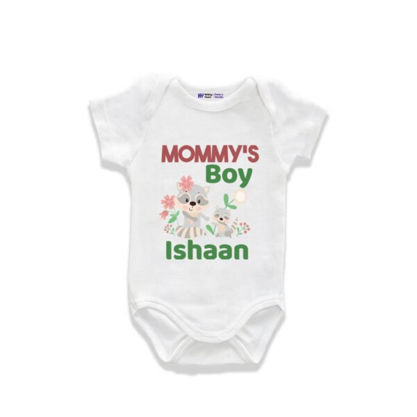 mommy's boy ishaan Customized Onesie