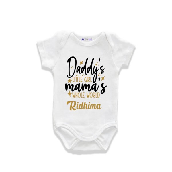 Daddy's little girl mama's whole world Ridhima Customized Onesie
