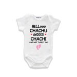 Hellooo chachu and chachi cant wait to meet you Customized Onesie