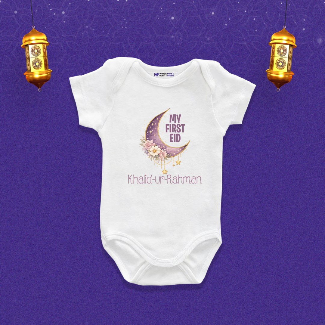 White-Onesie__design_07-2 My first eid khalid-ul-rahman Customized Onesie - Image 1