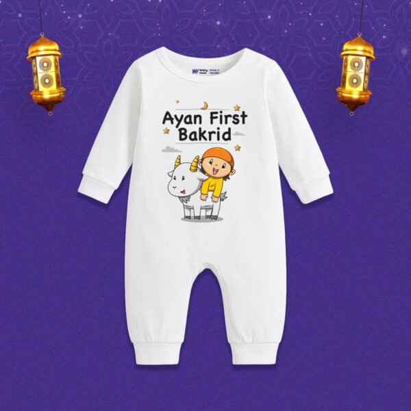Ayan first bakra eid Customized Romper