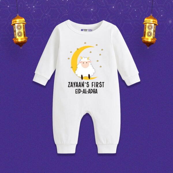 Zayaan's first eid al-Adha Customized Romper