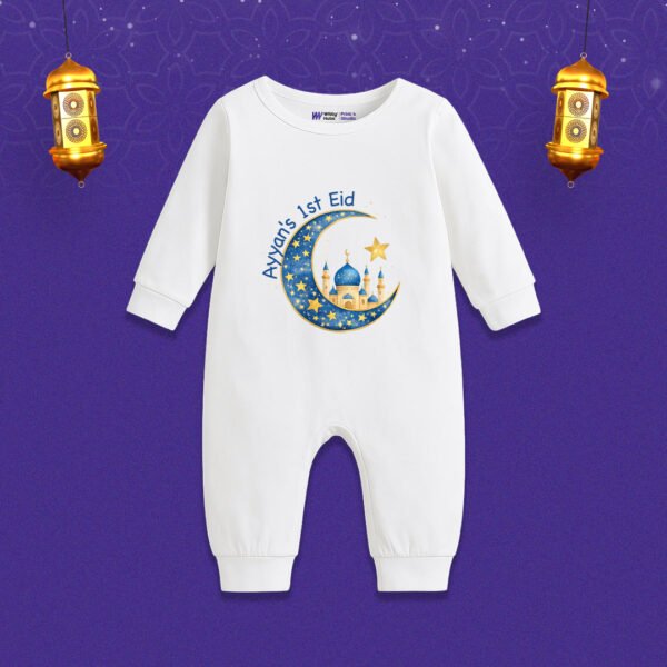 Ayyan's 1st eid Customized Romper