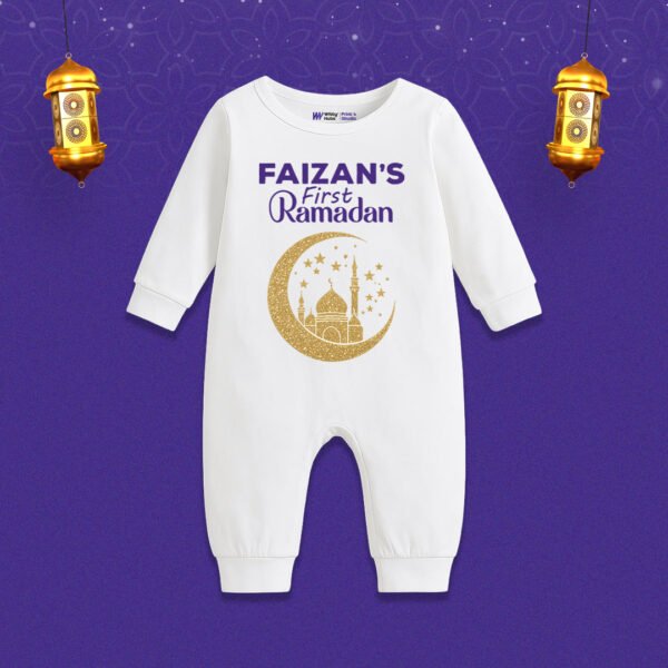Faizan's 1st ramadan Customized Romper